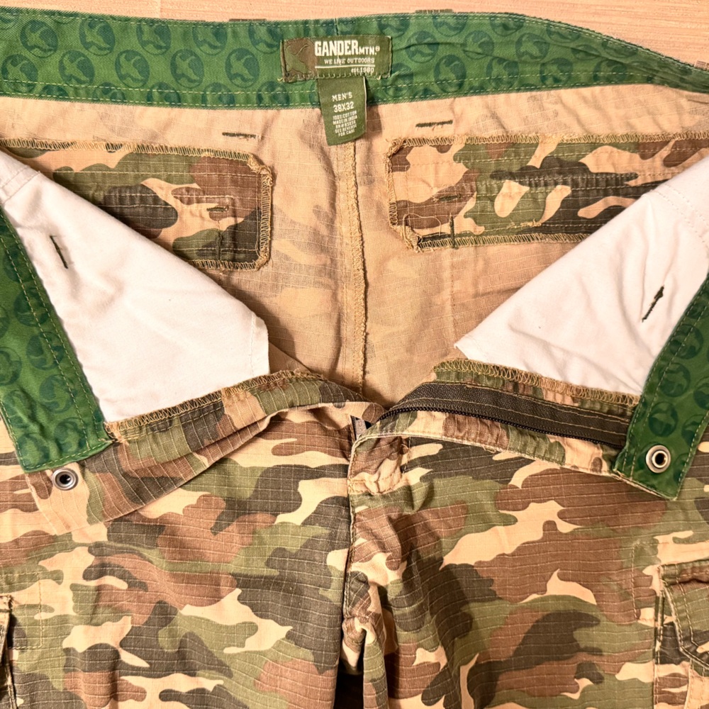 Gander Mountain 38 x 32 Camo Camouflage Cargo Pants 38x32